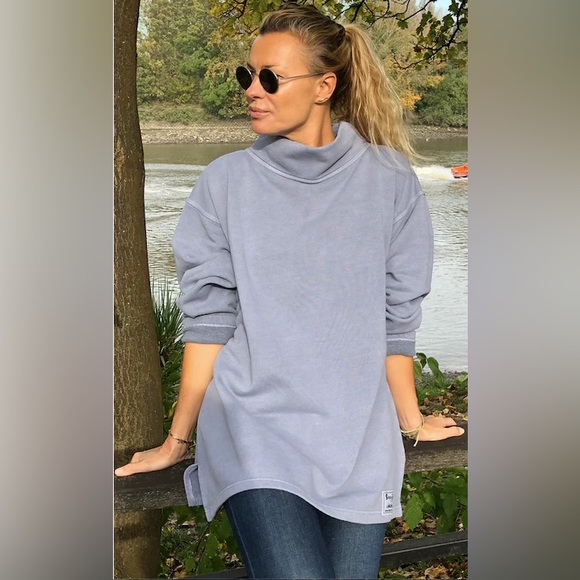 Sloppy Joe Essential Clothing Tops - NWT Sloppy Joe Essential Clothing High Neck Sweatshirt - Dove Grey. Size 3.